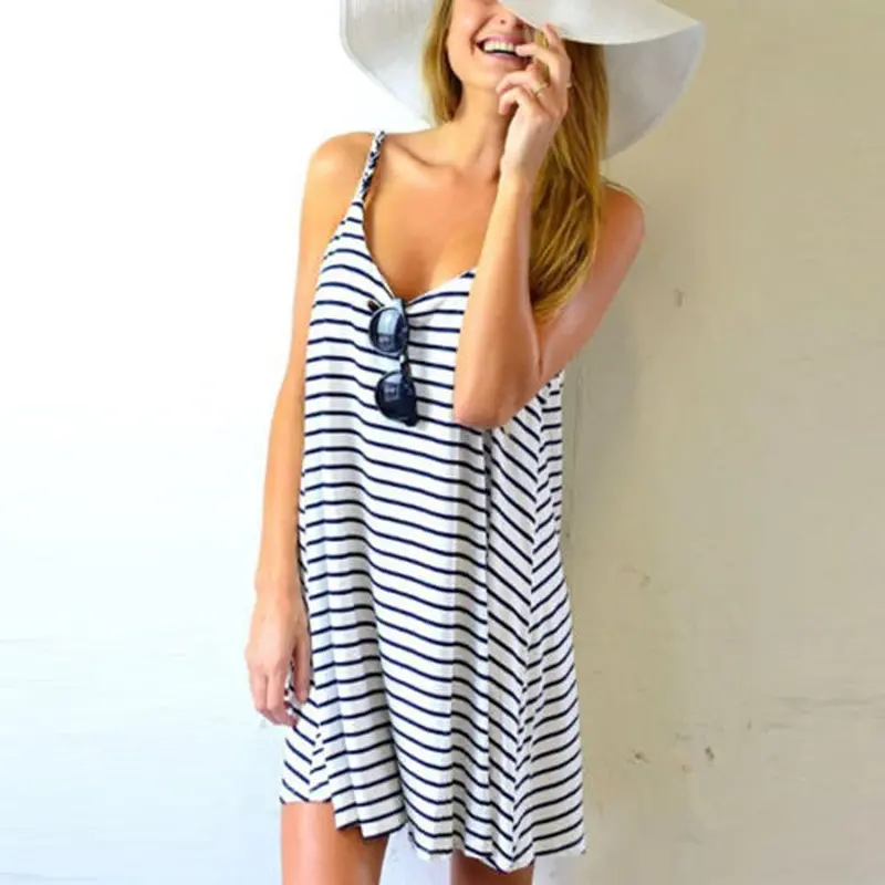 Clothes China Women Dress Print Bohemian Beach Saias Femininas Sundress Vestidos Sleeveless Clothing 1