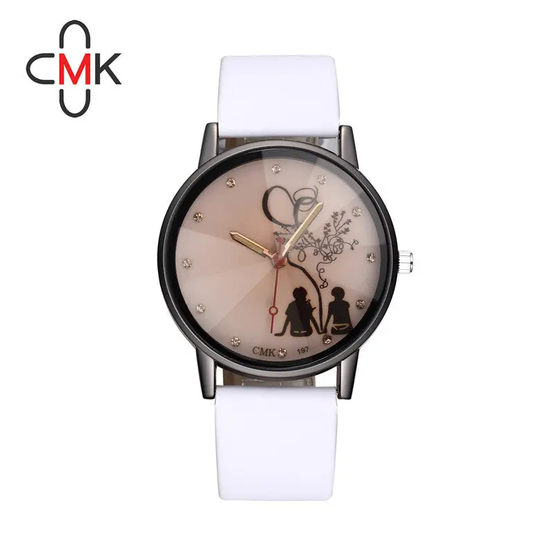 Cmk Women Watches Pu Leather Band Dress Clock Relogio Feminino Analog Quartz Watch Famous Gift 2
