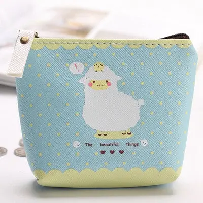 Coin Purse Waterproof Zipper Pencil Case Cute Ladies Small Wallet Zipper Portable Key Makeup Bag 1