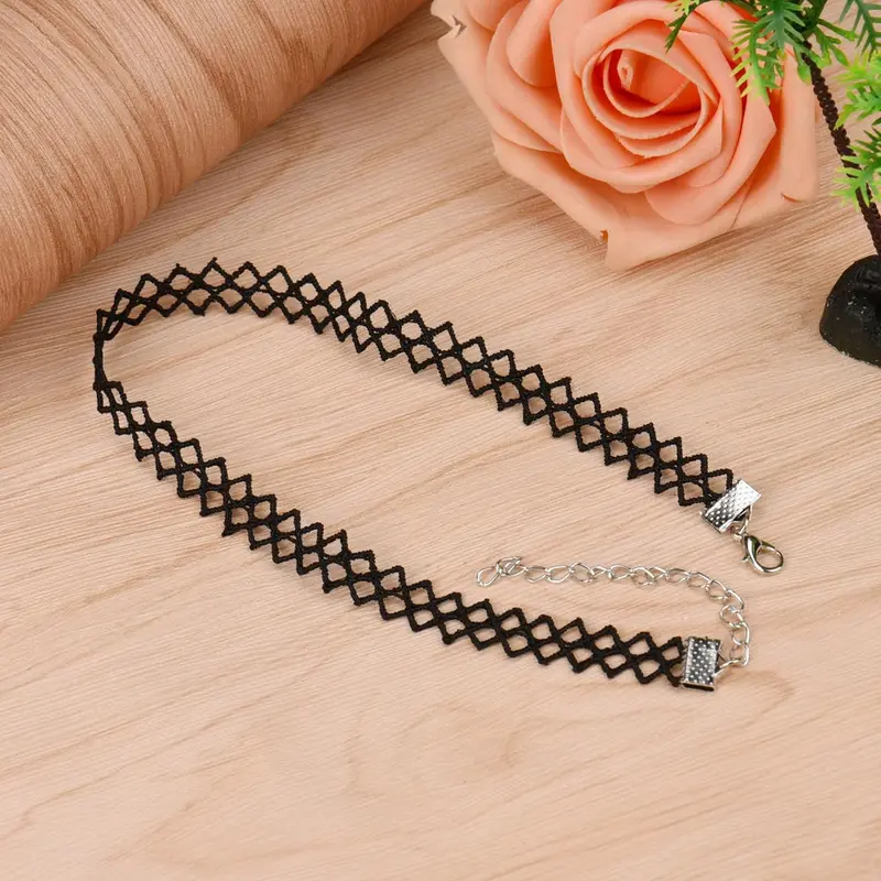 Collares Vintage Stretch Tattoo Choker Necklace For Women Punk Retro Gothic Elastic Pendants Necklaces Dropshipping Feida 1