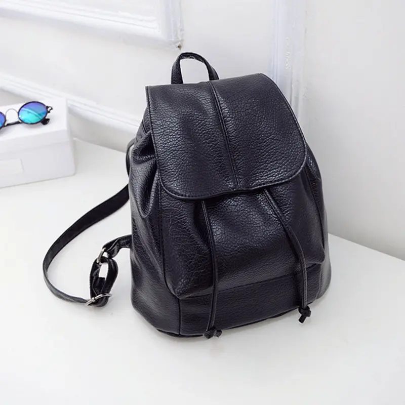 College Wind Schoolbag Washed Leather Backpack Woman Korean Leisure Travel Bag Retro Mochila Feminina 2