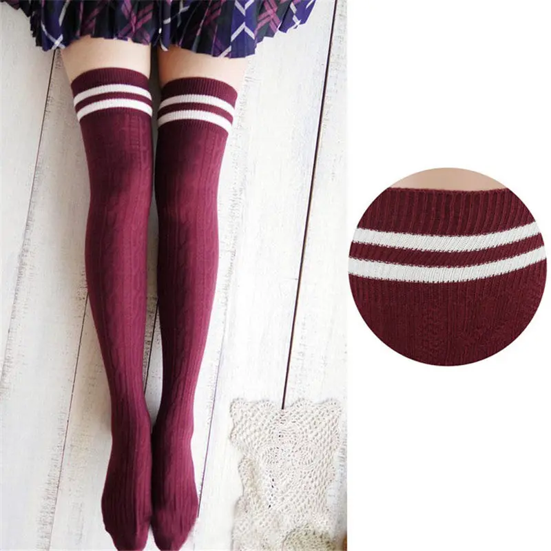 College Wind Thigh High Stockings Over The Knee Socks Girls Womens Medias Compression Stockings Feida 1