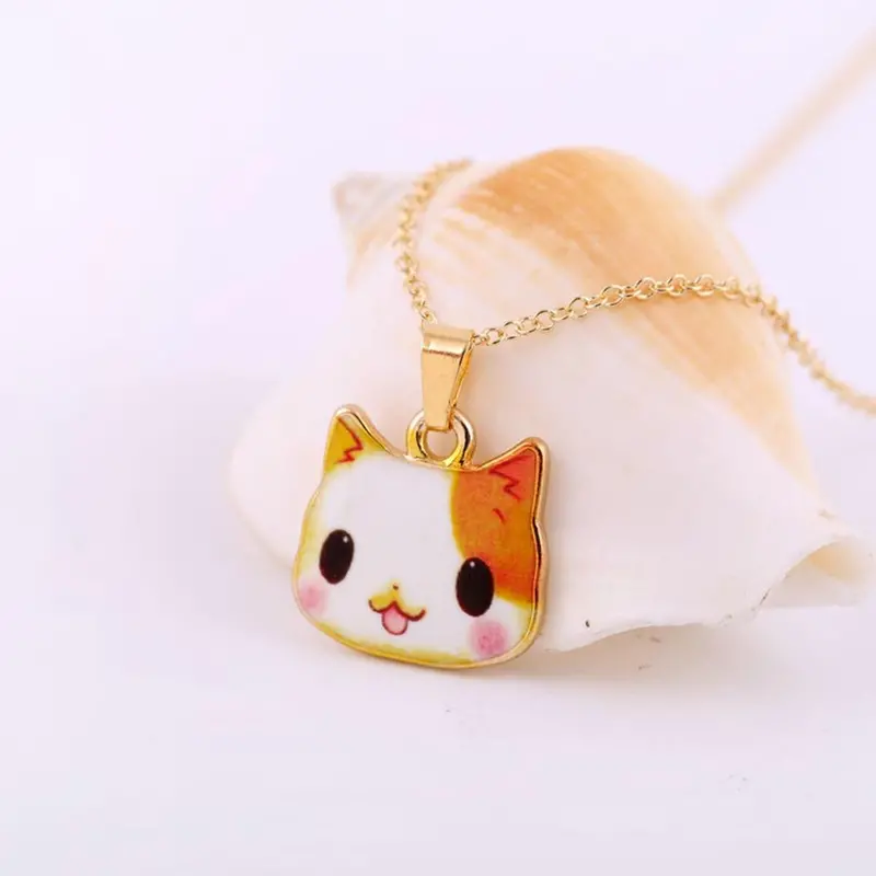 Colorful Cute Kitty Animal Necklace Lovely Cat Necklace Personalized Gifts Oxl007 1