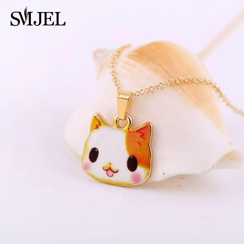 Colorful Cute Kitty Animal Necklace Lovely Cat Necklace Personalized Gifts Oxl007 2