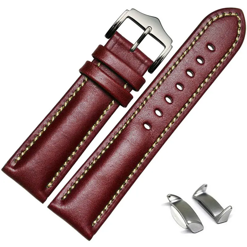 Colorful Genuine Leather Watch Band Strap + Adapters For Samsung Galaxy Gear S2 R720 Watch Accessories 3