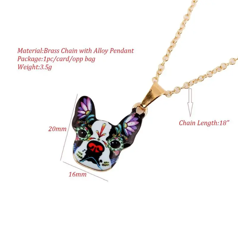 Colorful Gold Dog Necklaces Wedding Gitf Oxl017 1