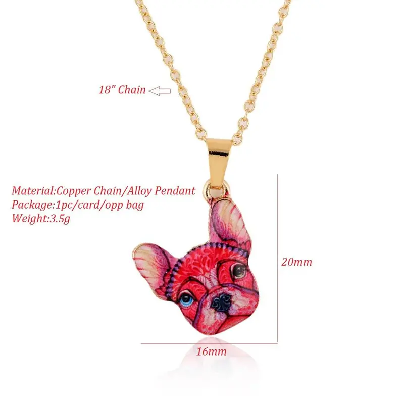 Colorful Gold Dog Necklaces Wedding Gitf Oxl017 2