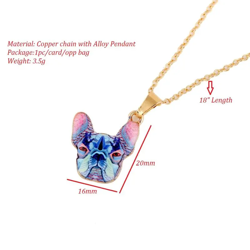 Colorful Gold Dog Necklaces Wedding Gitf Oxl017 3