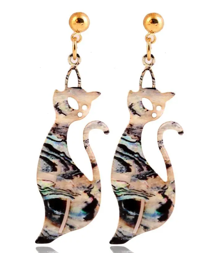 Colorful Handmade Personalized Kitty Drop Earrings Cute Animal Cat Hanging Earrings Girls Gift Oeh078 2