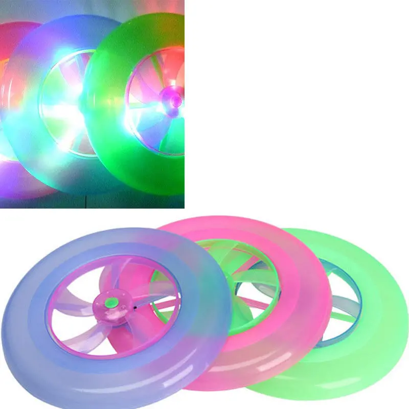 Colorful Led Light Spin Flywheel Outdoor Flying Saucer Disc Frisbee Kid Child Cute Toy 1