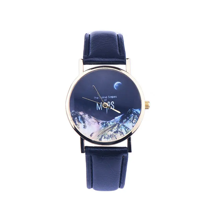 Colorful Mars Printed Watches Women Faux Leather Watches Luxury Relojes Mujer Ladies Quartz Relogio Casual Girl Hour 5