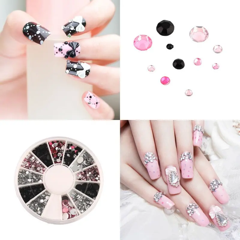 Colorful Nail Art Rhinestones Acrylic Nail Decoration 4 Sizes For Uv Gel Iphone And Laptop Diy 1