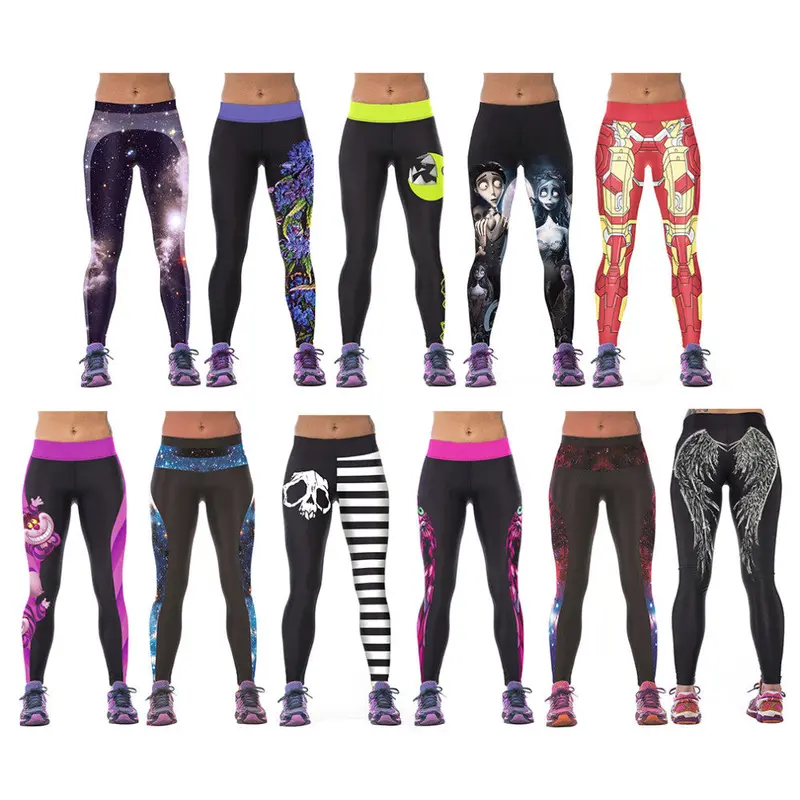 Colorful Sexy Universe Galaxy Digital Printed Skinny Leggings Stretchy Pantsfitness Pants 6
