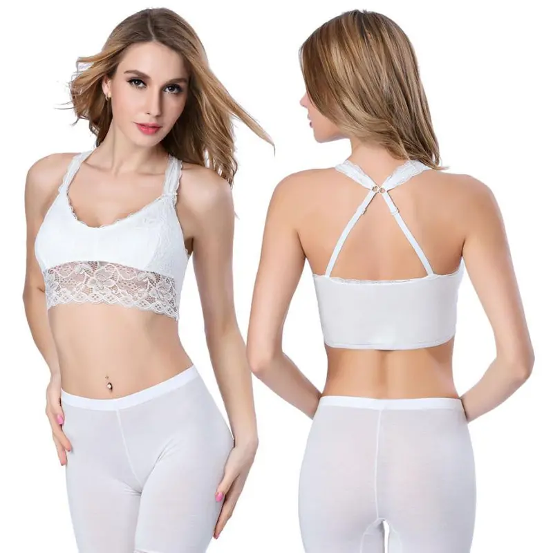 Coming Sexy Women Tank Lace Floral Unpadded Bralette Bralet Bra Bustier Crop Top Cami Tank 1