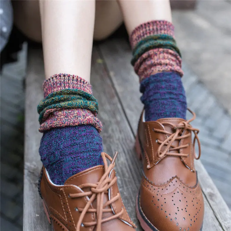 Compression Stockings Women Girl Cotton Boot Cuffs Leg Warm Stockings 5 Colors Fast Shipping Feida 3