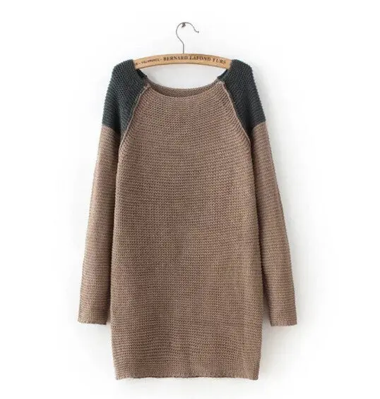 Contrast Color Shoulder Horizontal Striped Line Sweater Women Jumper Pullovers Kleding Jerseis Mujer Pull Femme Knitwear 1