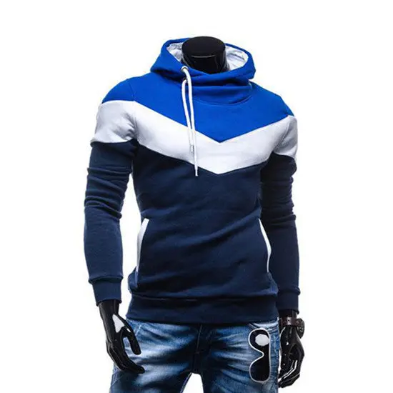 Contrast-Trim Fleece Hoodie – Thickened, Warm, and Fashion-Forward Sweatshirt