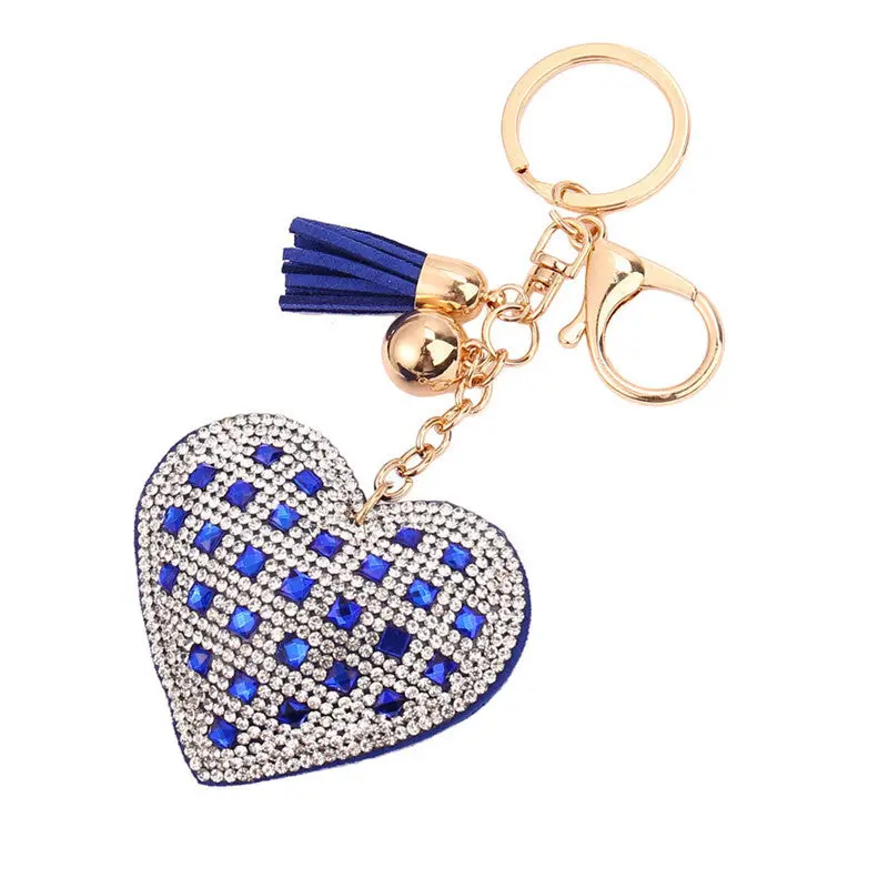 Cool Gifts Llaveros Mujer Love Rhinestone Tassel Keychain Bag Handbag Key Ring Car Key Pendant Gold Feida 1