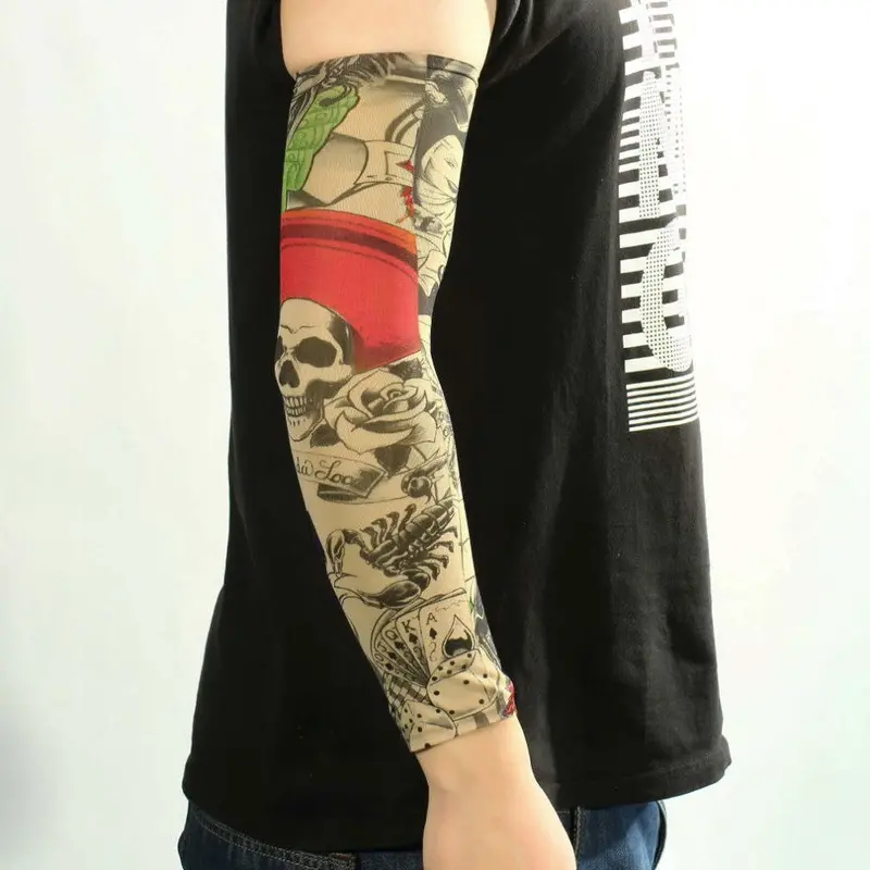 Cool Mixed Nylon Fake Temporary Tattoo Arm Sleeves 1