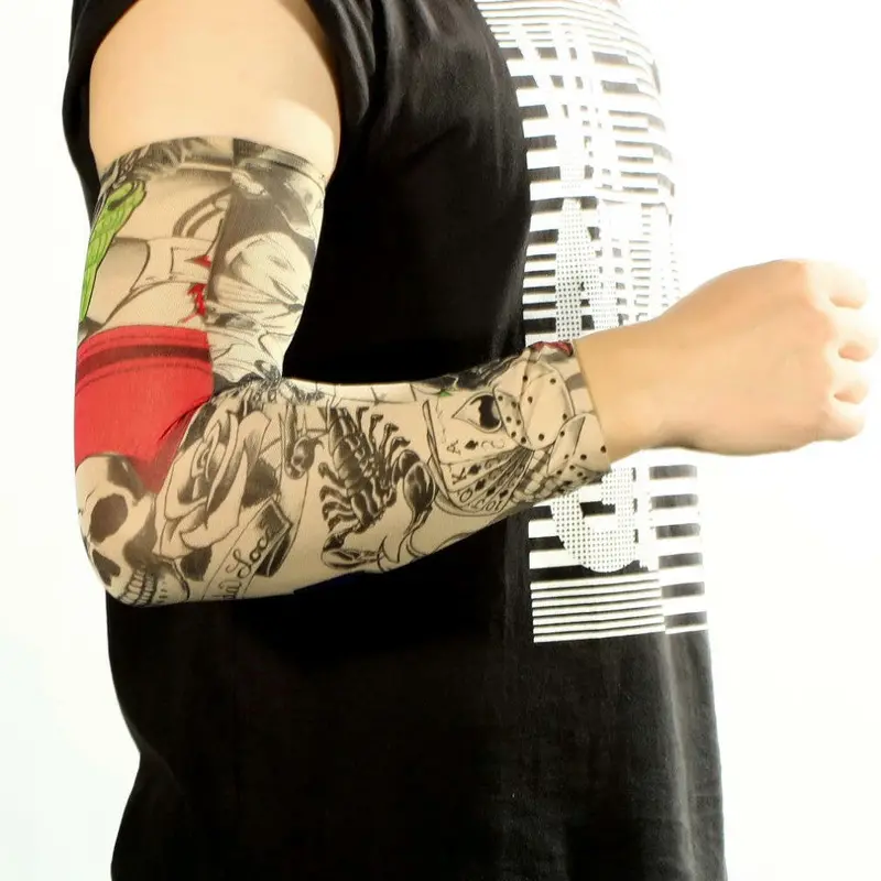 Cool Mixed Nylon Fake Temporary Tattoo Arm Sleeves 2