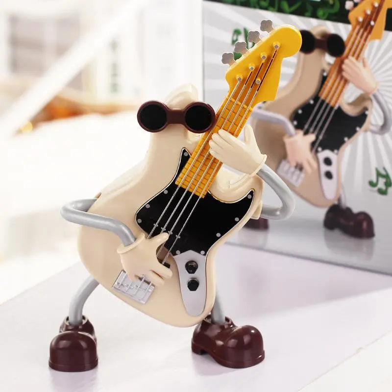 Cool Valentine's Gift Music Box Dynamic Guitar Furnishing Articles Hand Crank 76023 1