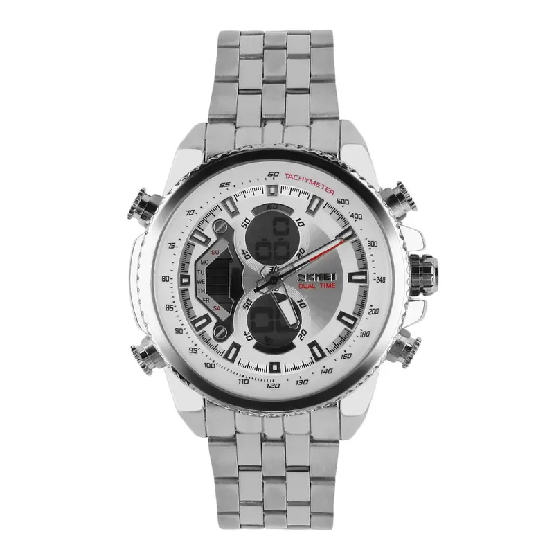 Coolled Wristwatch Steel Band Wristwatch Double Display 0993 1