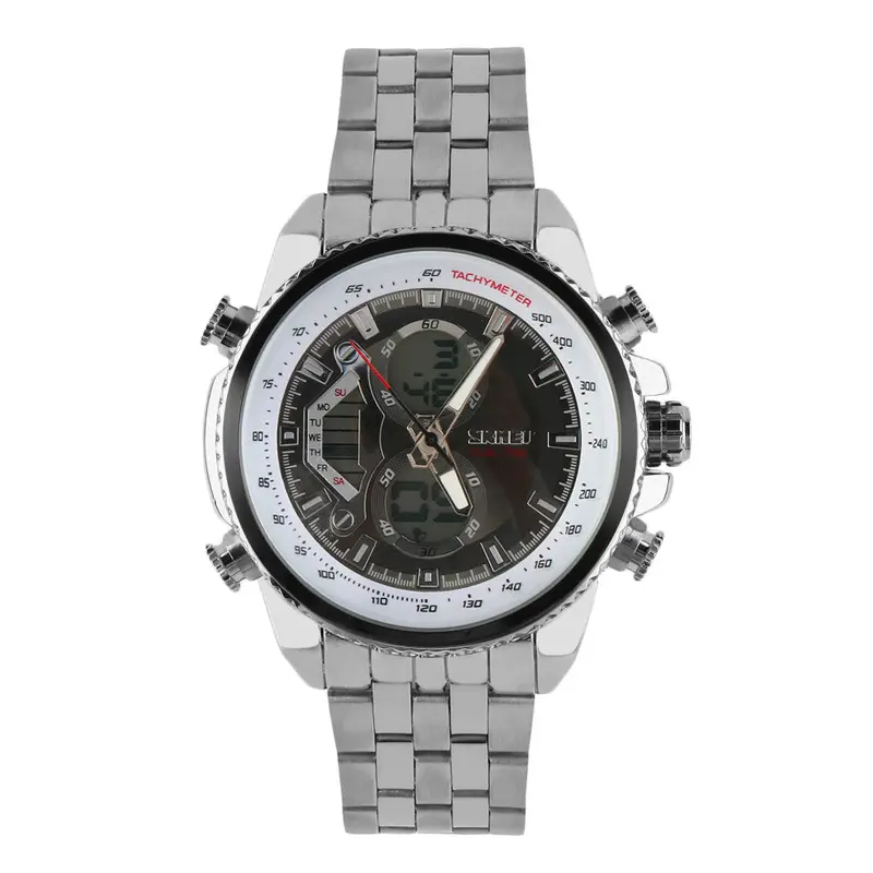 Coolled Wristwatch Steel Band Wristwatch Double Display 0993 3