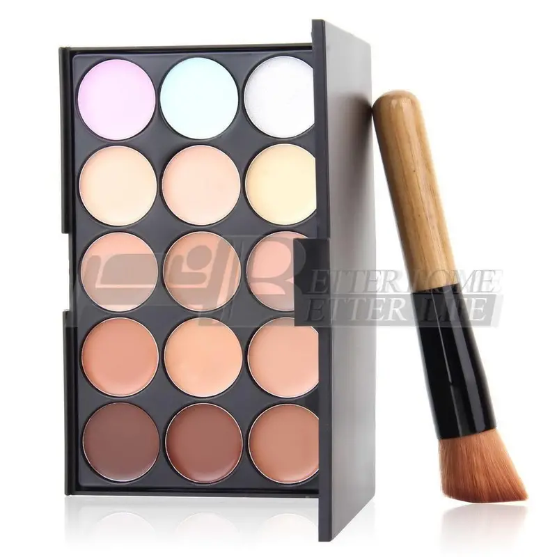Cosmetic 15 Colors Contour Palette Face Cream Makeup Concealer Palette Make Up Set Tools With Brush ,Face Care 1