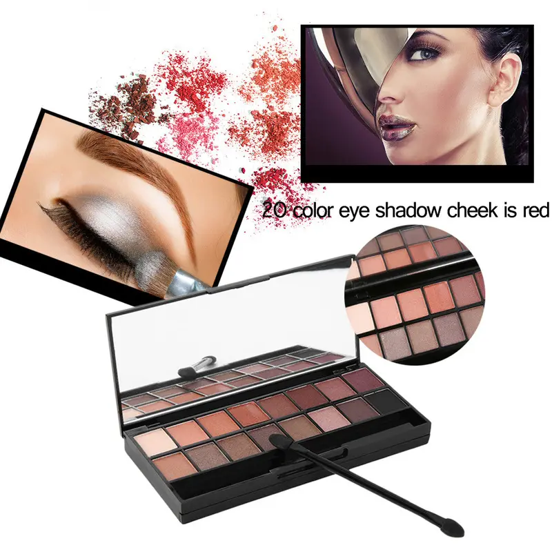 Cosmetics 20 Color Eyeshadow Blush Palette Makeup Contouring With Brush 2
