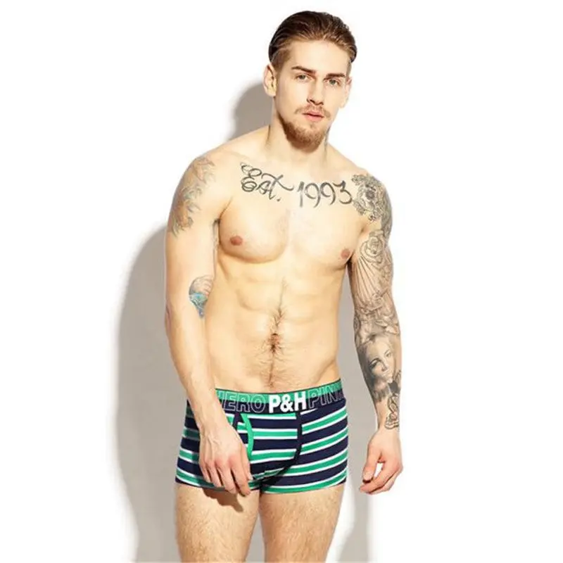 Cotton Comfortable Stripe Underpants Knickers Sexy Men's Boxer Shorts Underwear 5