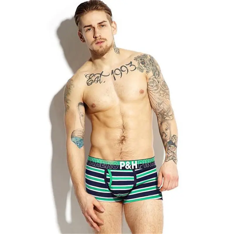 Cotton Comfortable Stripe Underpants Knickers Sexy Men's Boxer Shorts Underwear 8