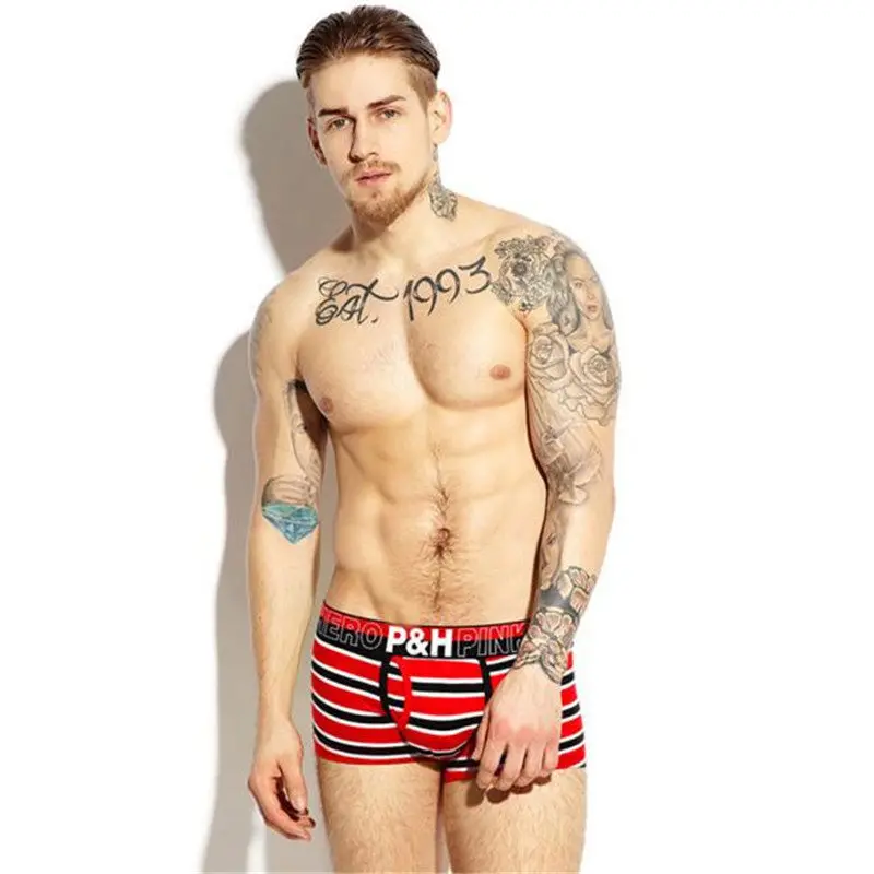 Cotton Comfortable Stripe Underpants Knickers Sexy Men's Boxer Shorts Underwear 9
