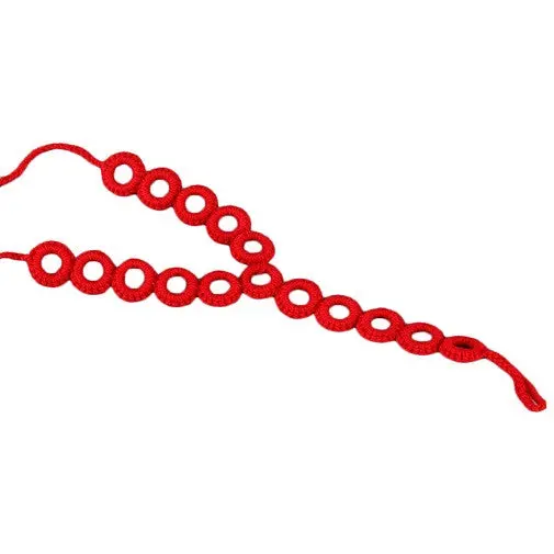 Cotton Crochet Foot Chain Bracelet Anklet Circles Beach Barefoot Sandal Whiterose Redgreenredyellowblackpurple 2
