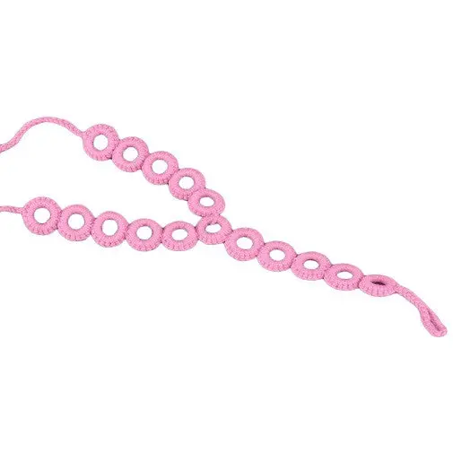 Cotton Crochet Foot Chain Bracelet Anklet Circles Beach Barefoot Sandal Whiterose Redgreenredyellowblackpurple 6