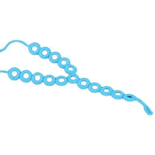Cotton Crochet Foot Chain Bracelet Anklet Circles Beach Barefoot Sandal Whiterose Redgreenredyellowblackpurple 8