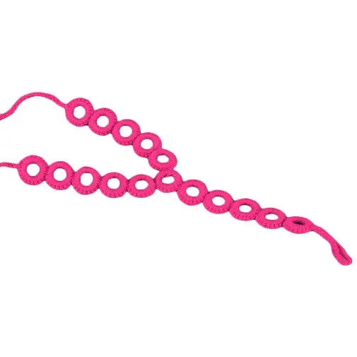 Cotton Crochet Foot Chain Bracelet Anklet Circles Beach Barefoot Sandal Whiterose Redgreenredyellowblackpurple 9