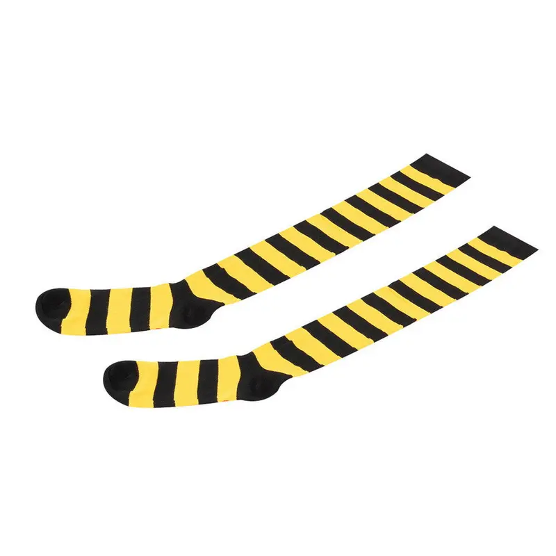 Cotton Cross Striped Warming Thigh High Knee Socks Stocking 4