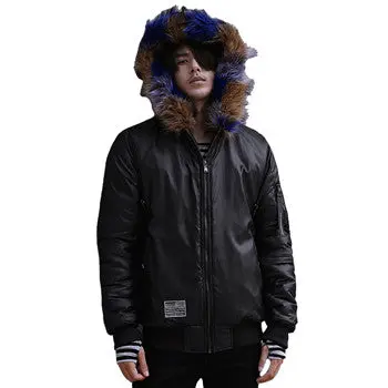 Cotton Jackets With Fur Coats Jaqueta Masculina Casual Slim Fit Padded Hooded Veste Homme Jackets 1