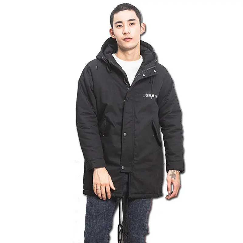 Cotton Long Jackets Parkas Coats Outwear Jaqueta Masculina Casual Slim Fit Veste Homme Jackets 1