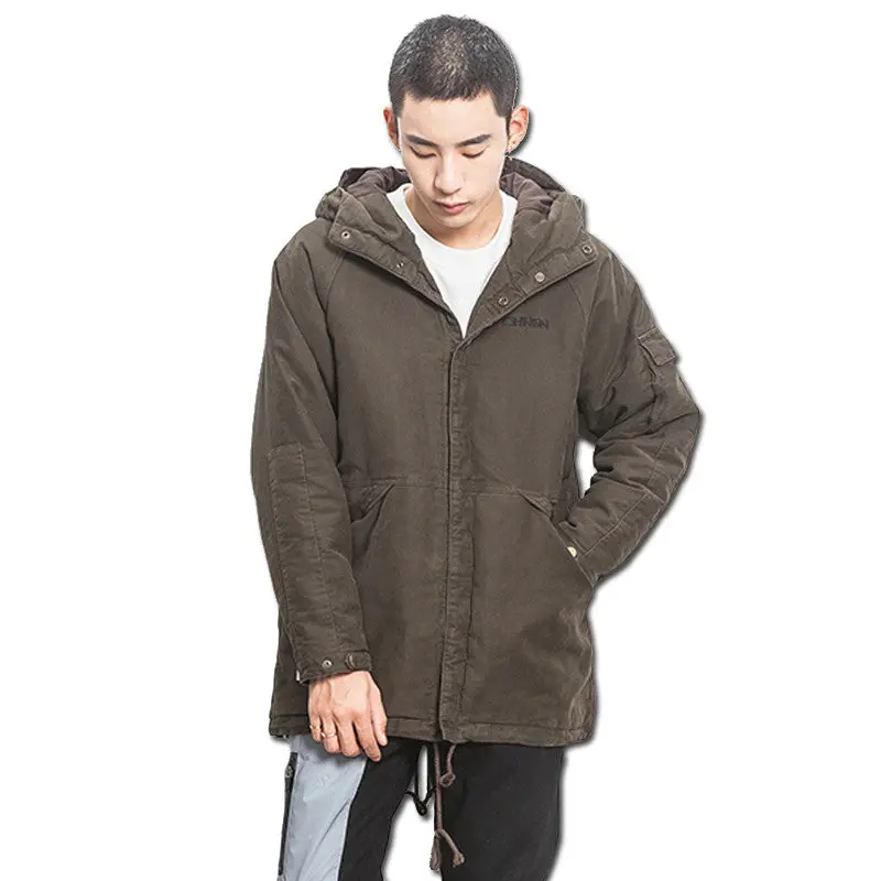 Cotton Long Veste Homme Jackets Coats Outwear Jaqueta Masculina Casual Slim Fit Cottonjackets Hombre 1