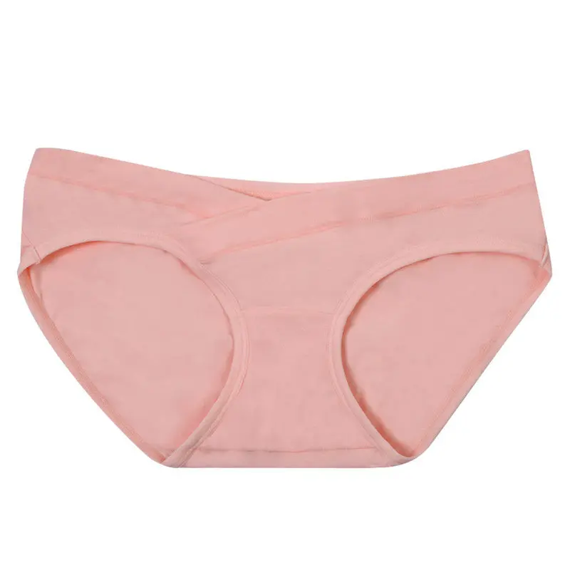 Cotton Low Cross Waist Pregnant Briefs Maternity Underwear Panties Lingerie Breathable Women Knickers 1
