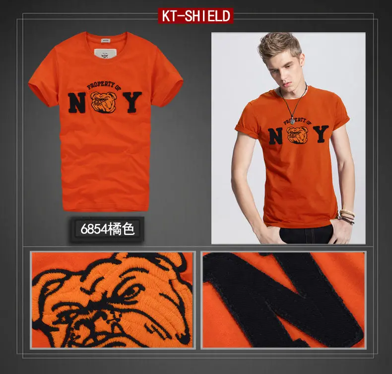 Cotton Men's Short T Shirts Famous Man Tops Embroider Casual Tees For T-Shirt 11