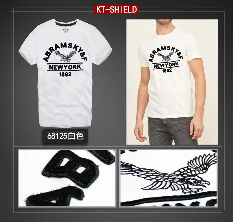 Cotton Men's Short T Shirts Famous Man Tops Embroider Casual Tees For T-Shirt 6