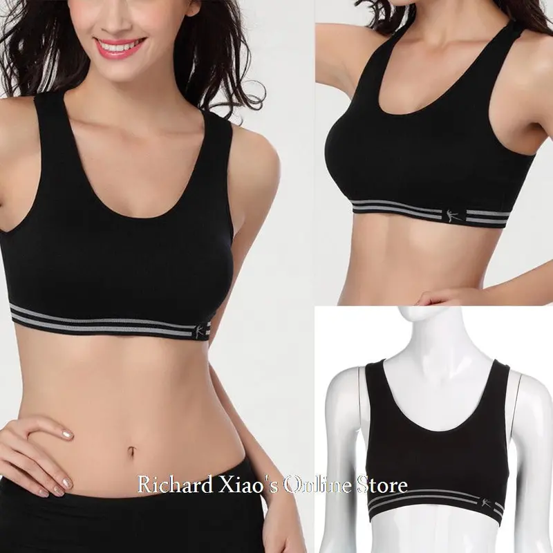 Cotton Nylon Stretch Sprots Bra No Rims Full Cup Padded Bras Colorful Plus Size Lady Topsbra 1