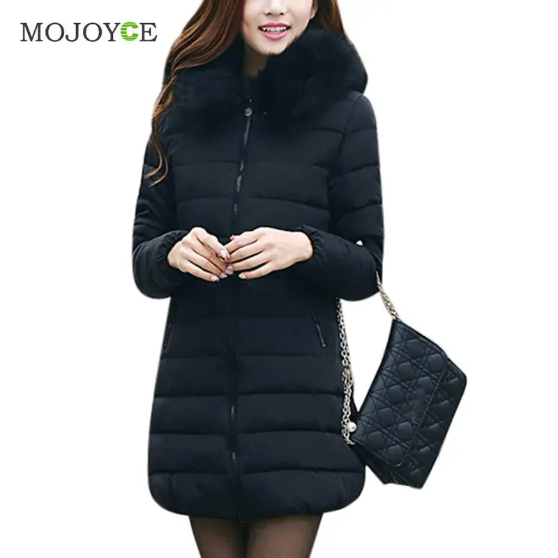Cotton Thick Parkas Down Coat Women Long Plus Size Raccoon Fur Collar Hooded Outwearwomen Jacket Outwear Xl 2Xl 3Xl 1