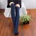 Cotton Women Knit Over Knee Thigh Stockings Bas Sexy Spiral Pattern High Long Stocking Fast Shipping Feida 3