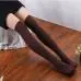 Cotton Women Knit Over Knee Thigh Stockings Bas Sexy Spiral Pattern High Long Stocking Fast Shipping Feida 4