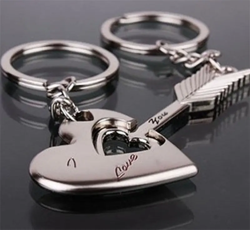Couple Lover Portachiavi "I Love You" Heart & Key Llaveros Valentine's Day Birthday Christmas Wedding Gifts For Men Feida 1
