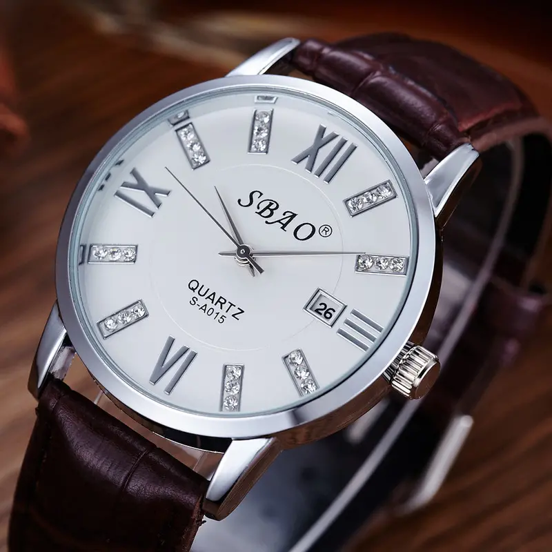 Couple Watch Auto Date Quartz Movement Leather Straps Wristwatches Mens Watches Top Luxury Relogio Feminino Feida 1