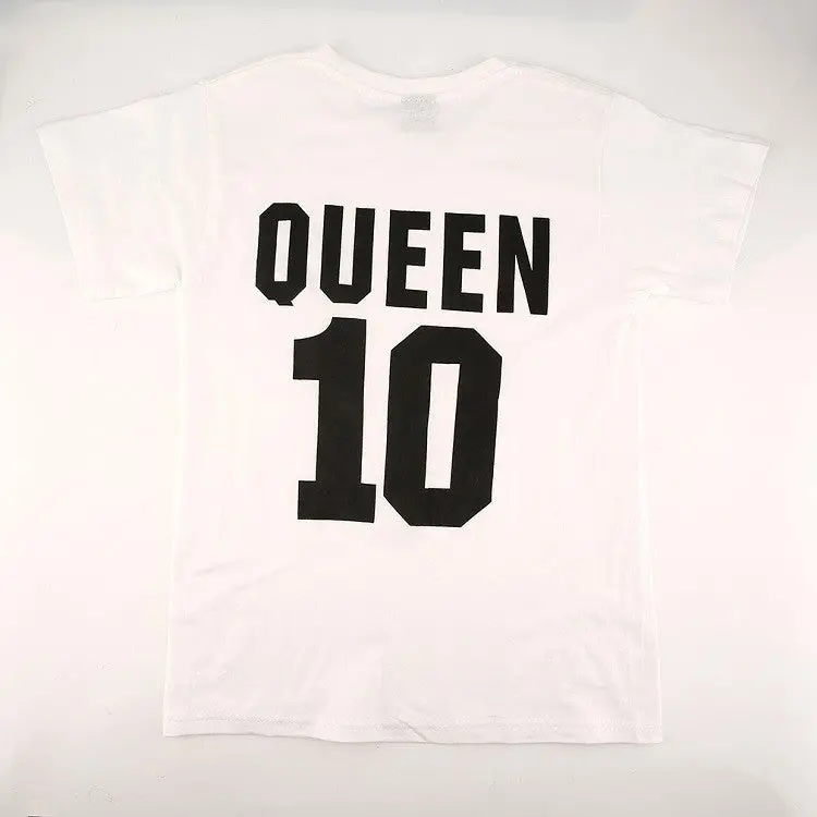 Couples T-Shirt Short Sleeve Tee Black White 1